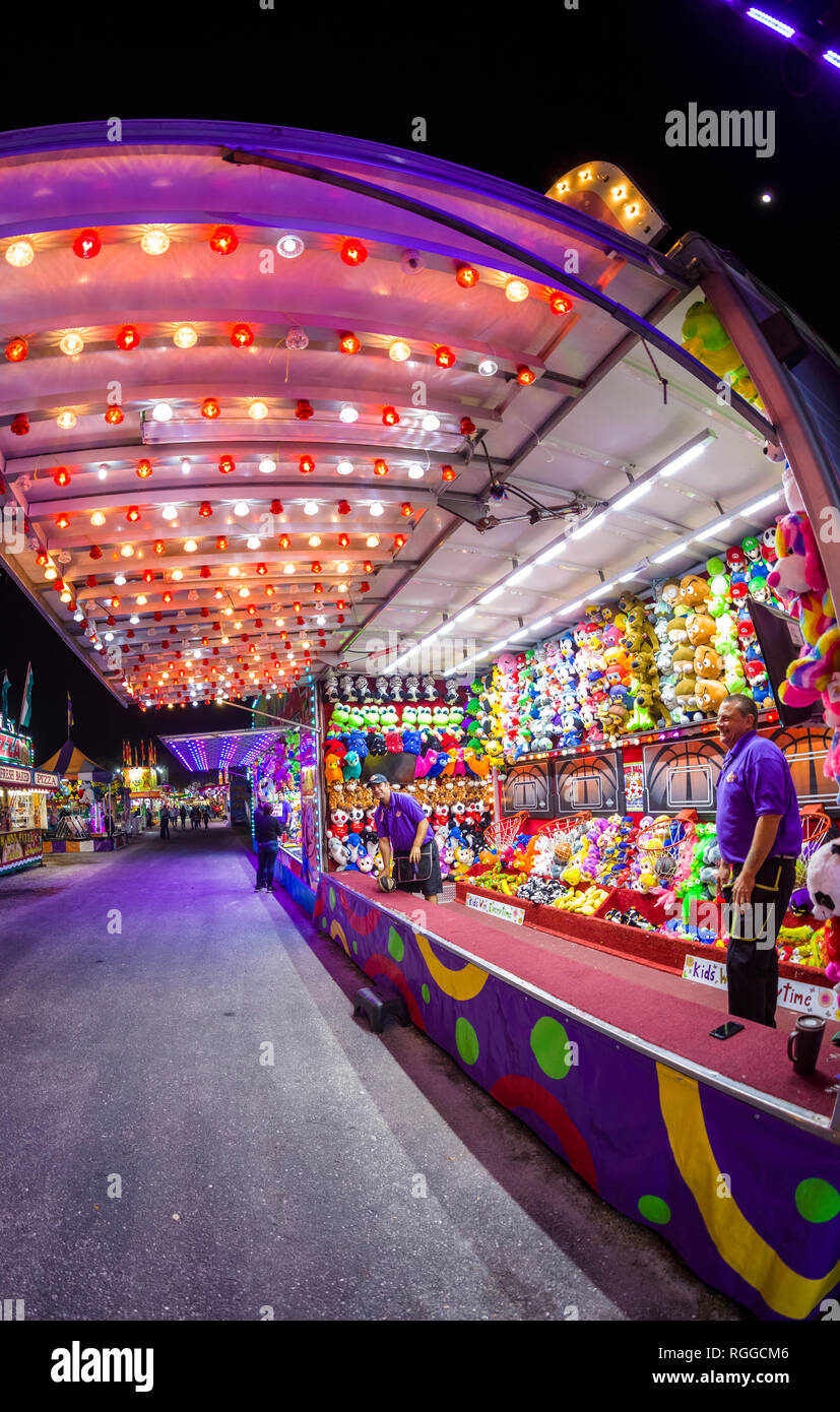 Night at the Manatee County Fair at the Manatee County Fairgrounds in