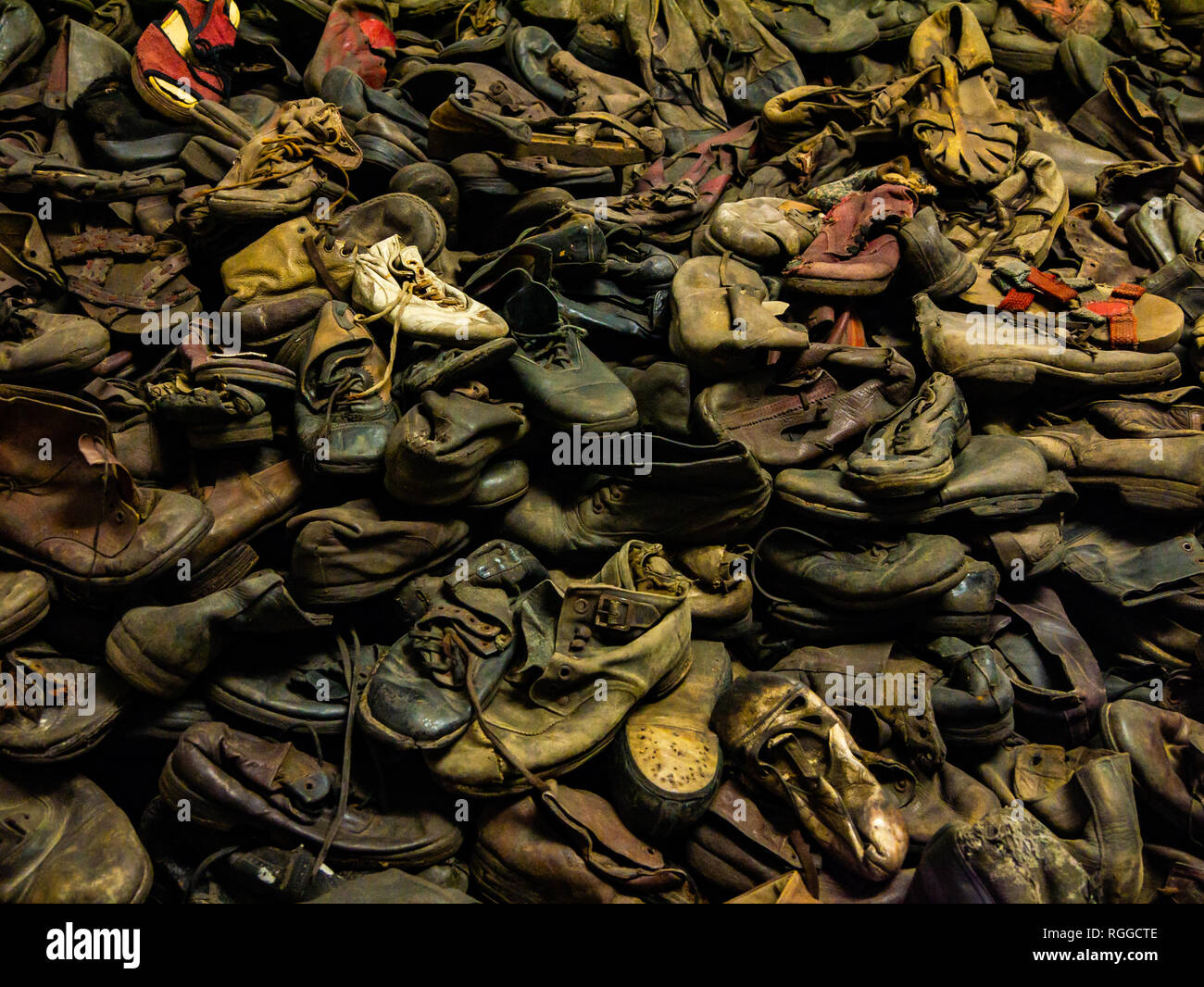 Shoes Of Victims Auschwitz Concentration And Extermination Camp