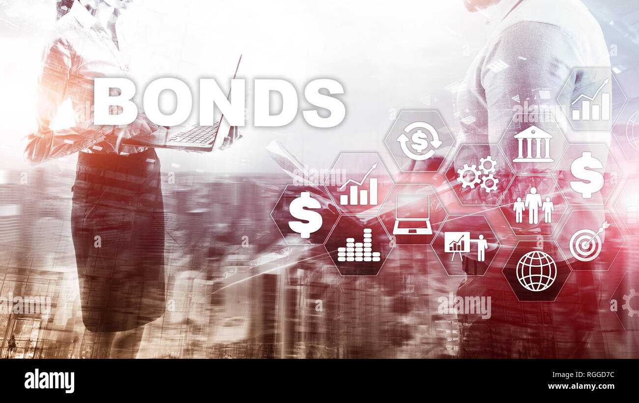 Bond Finance Banking Technology Business concept. Electronic Online Trade Market Network. Stock Photo