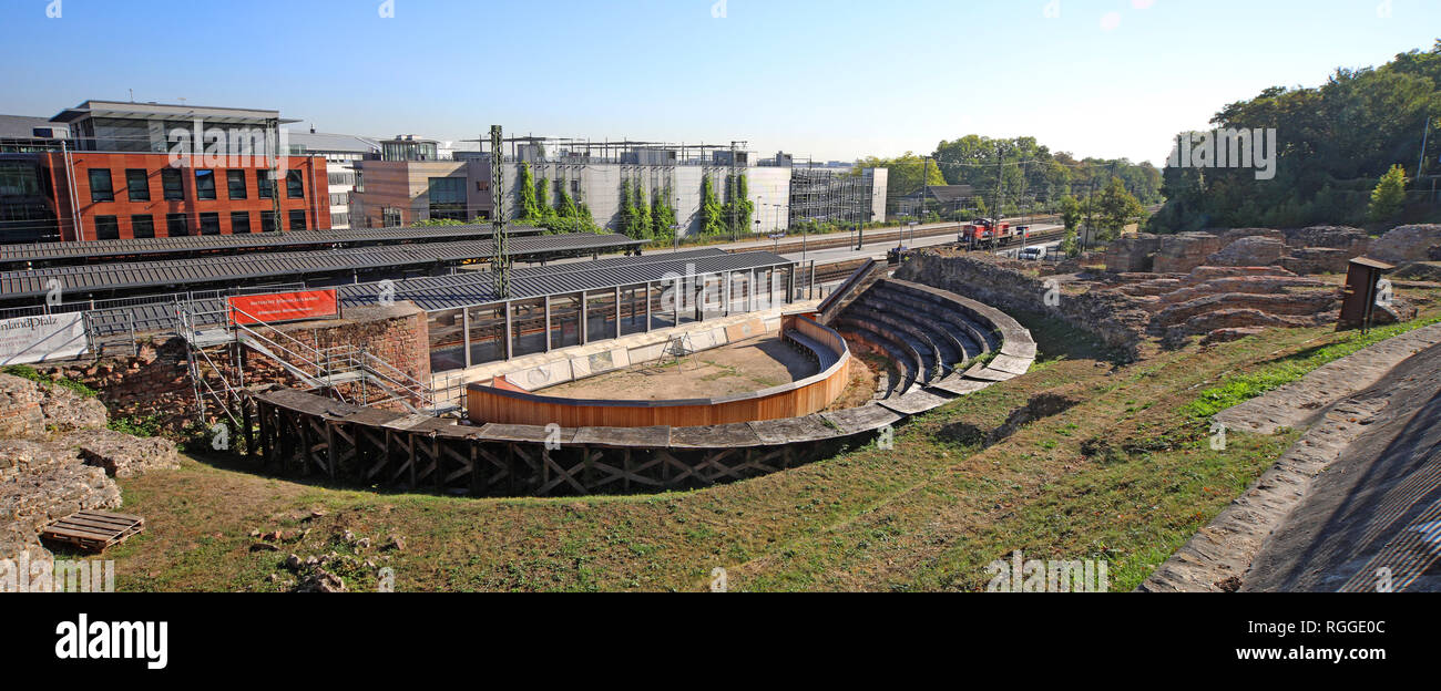 Roman theatre of Mogontiacum (Mainz), Stock Photo