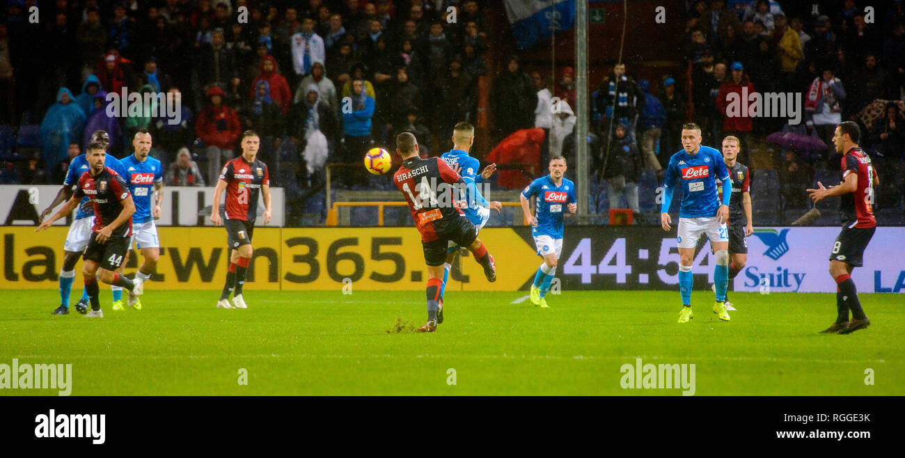 GENOVA - NOV 10, 2018: Genoa Fans. C.F.C Genoa - SSC Napoli