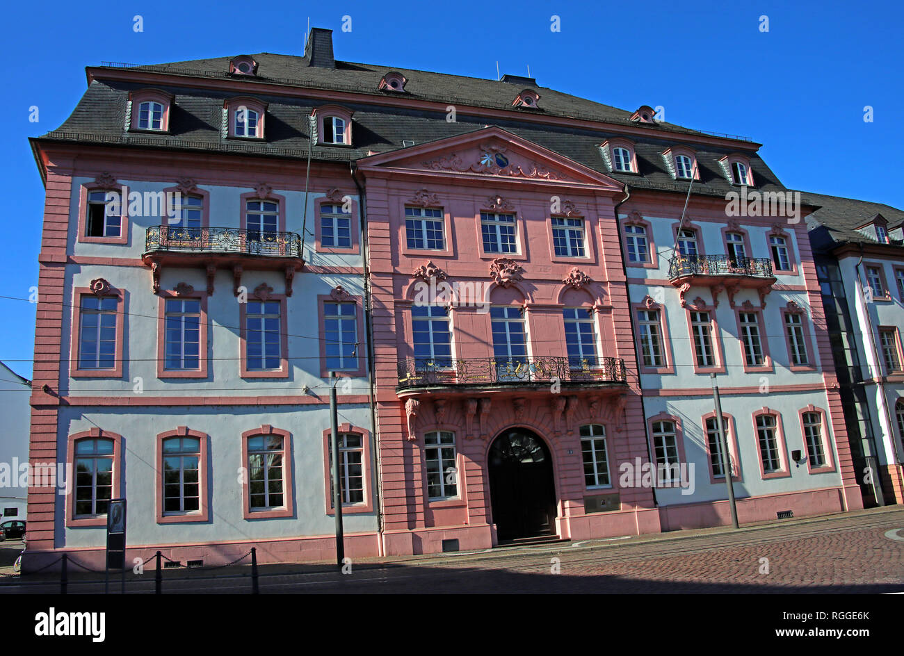 Ministry Of The Interior building, Bassenheimer Hof, Rhineland-Palatinate, Mainz, Germany, Europe Stock Photo