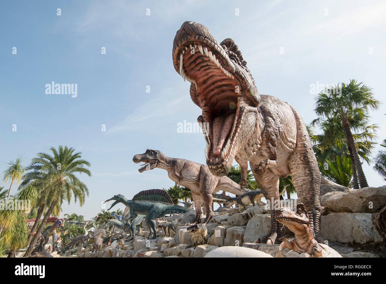 The Dinosaur Park Near The City Of Pattaya In The Provinz