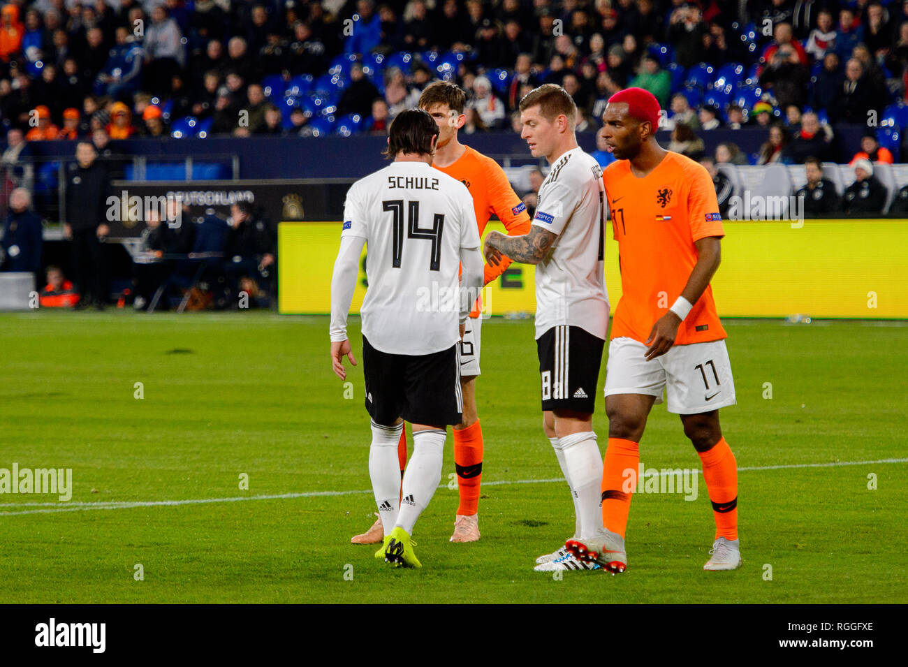 GELSENKIRCHEN - NOV 19, 2018: Ryan Babel 11. Germany - Netherlands. UEFA Nations League. Schalke 04 stadium. Stock Photo