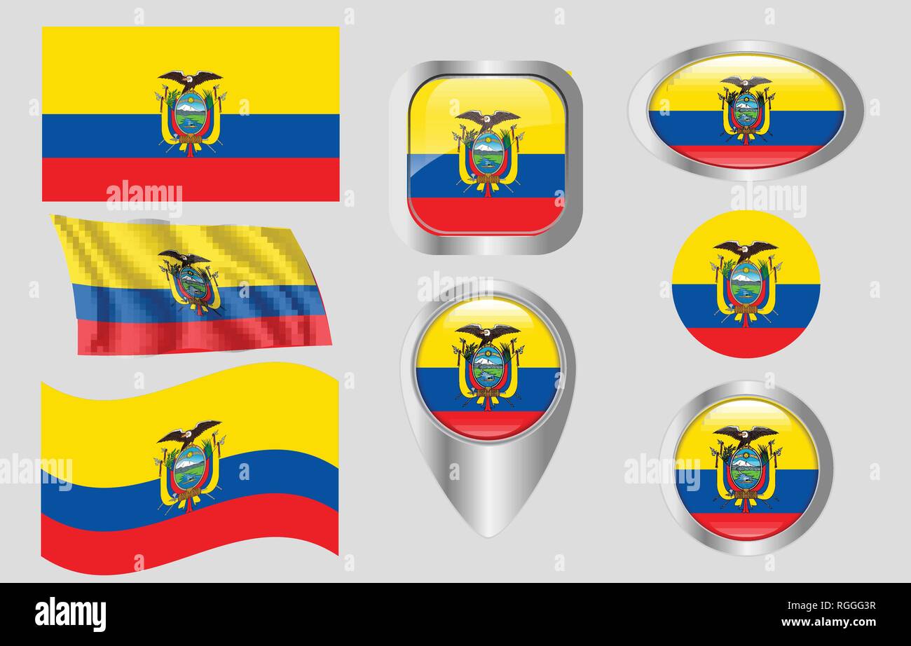 Flag of Ecuador Stock Vector