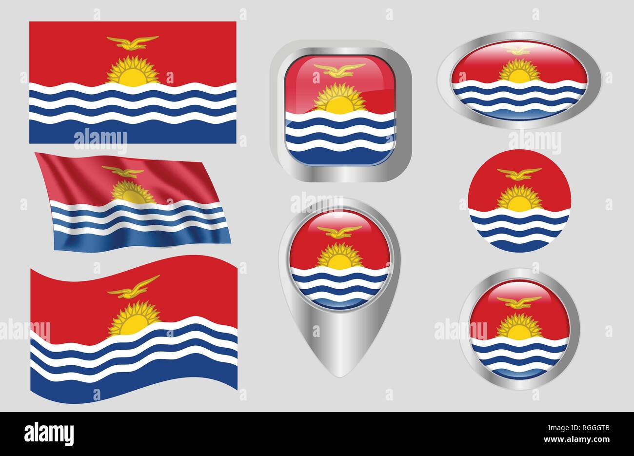 Flag of Kiribati Stock Vector