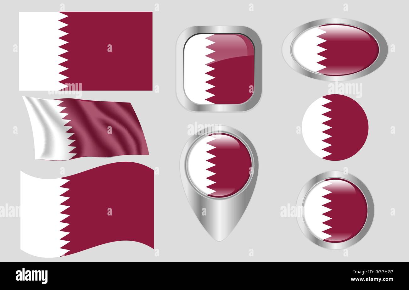 Flag of Qatar Stock Vector Image & Art - Alamy