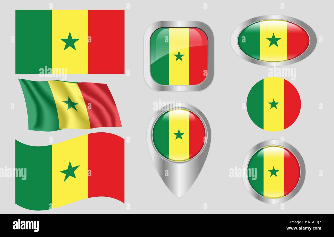 Flag of Senegal Stock Vector