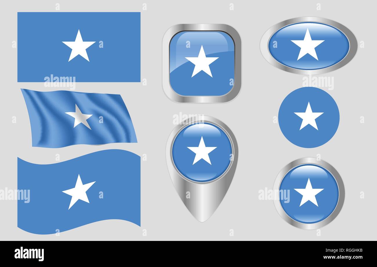 Flag of Somalia Stock Vector
