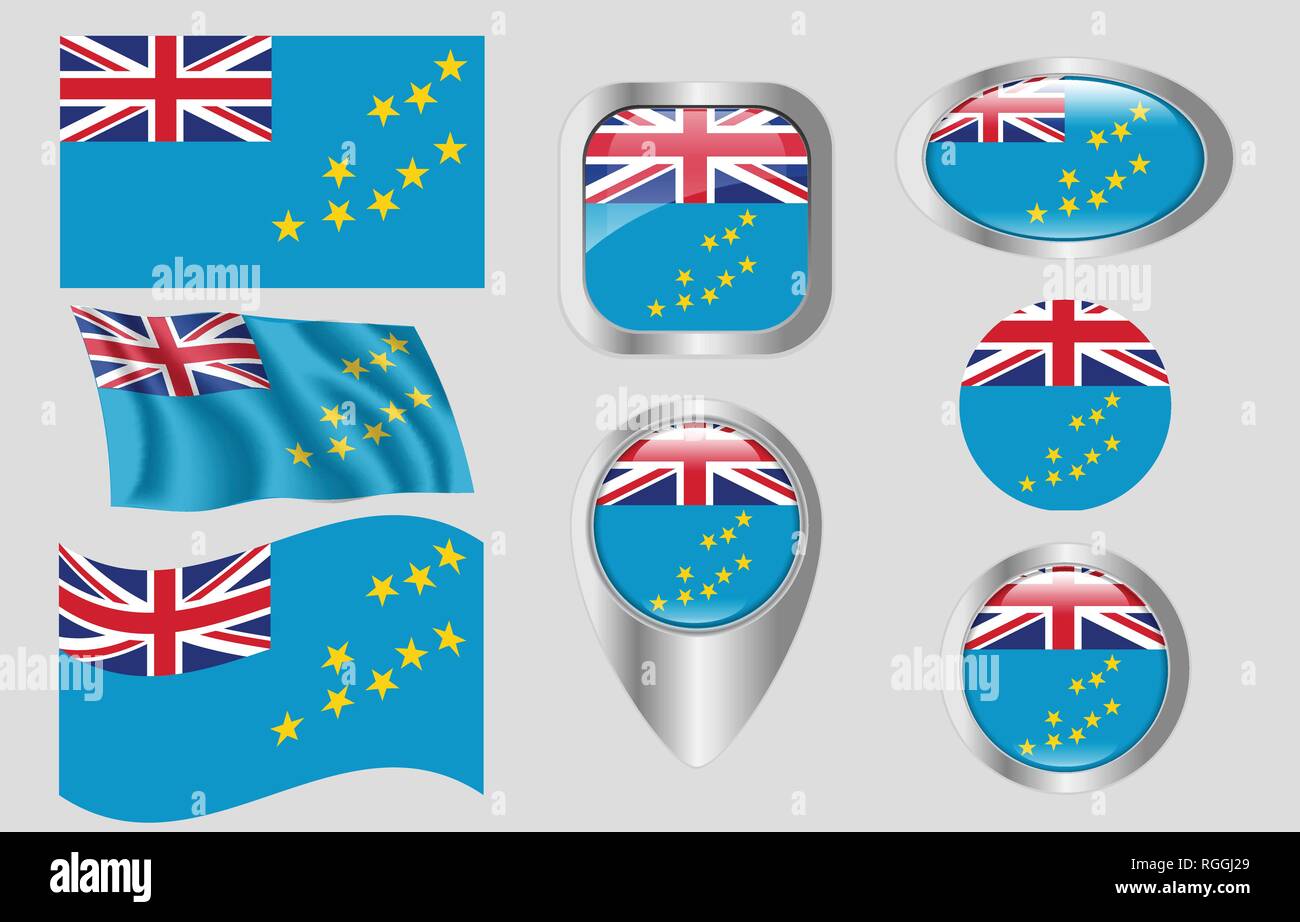 Flag of Tuvalu Stock Vector