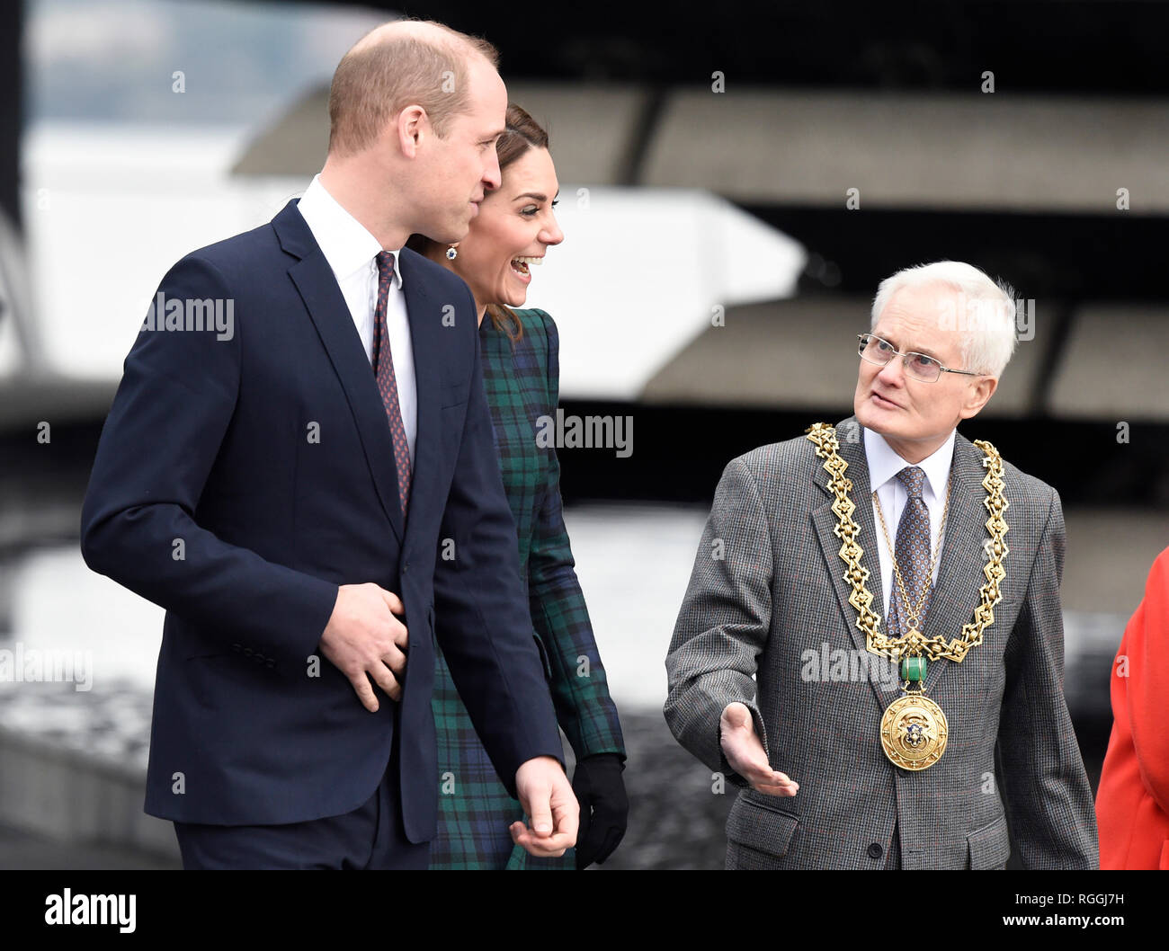 The Duke And Duchess Of Cambridge Who Are Known As The Duke And Duchess Of Strathearn In Scotland Arrive With Lord Provost Of Dundee Ian Borthwick At The V A Dundee Scotland S First The Duke And Duchess Of Cambridge Who Are Known As The Duke And Duchess Of Strathearn In Scotland Arrive With Lord Provost Of Dundee Ian Borthwick At The V A Dundee Scotland S First