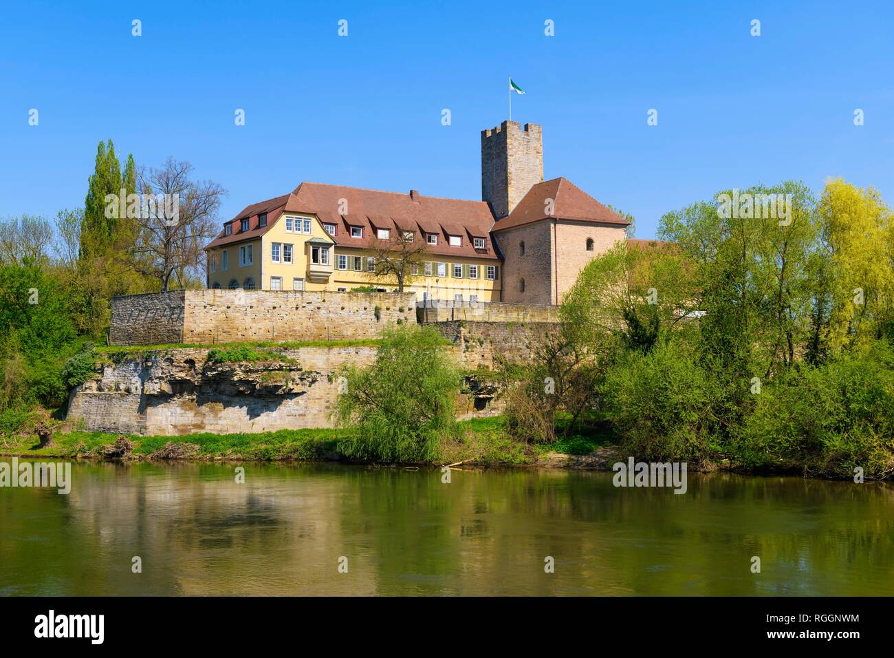 Castle Grafenburg, Lauffen am Neckar, Baden-Württemberg, Germany Stock Photo