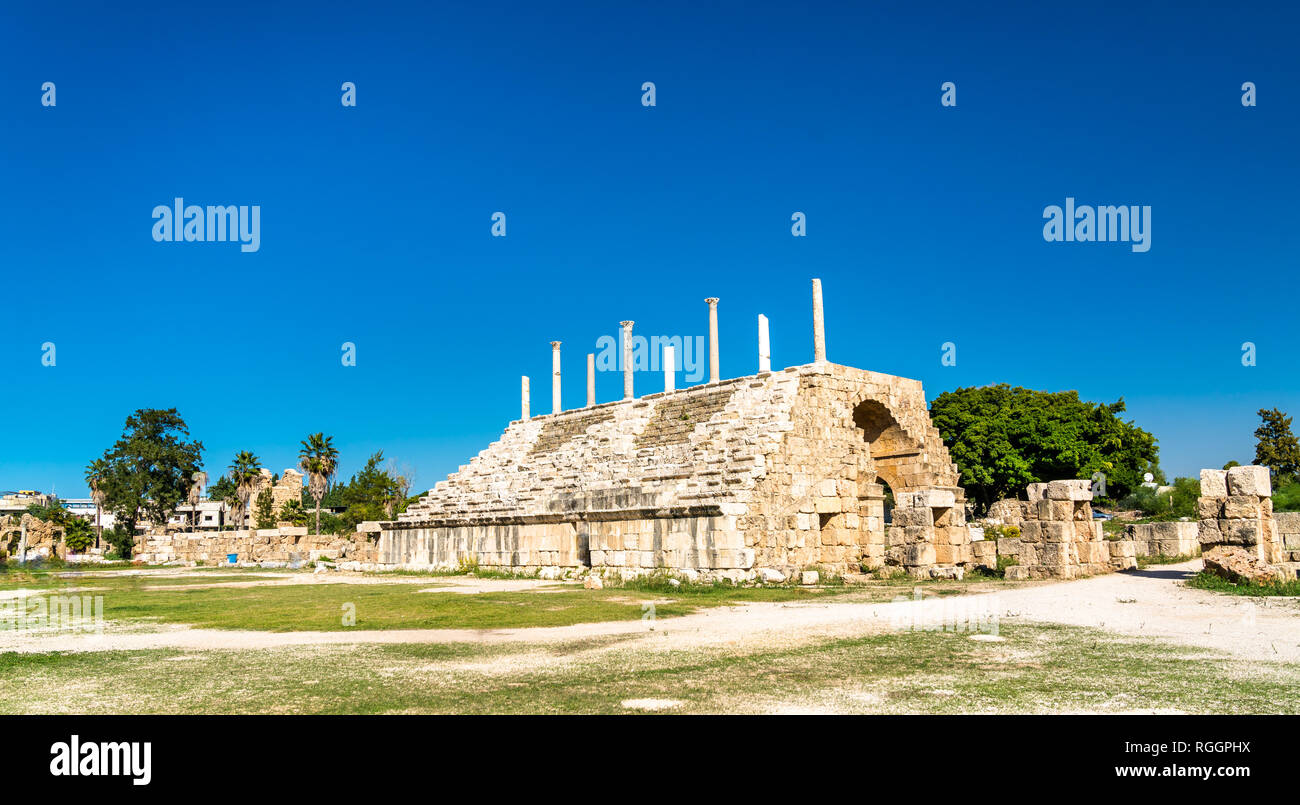 Ancient hippodrome in Tyre, Lebanon Stock Photo