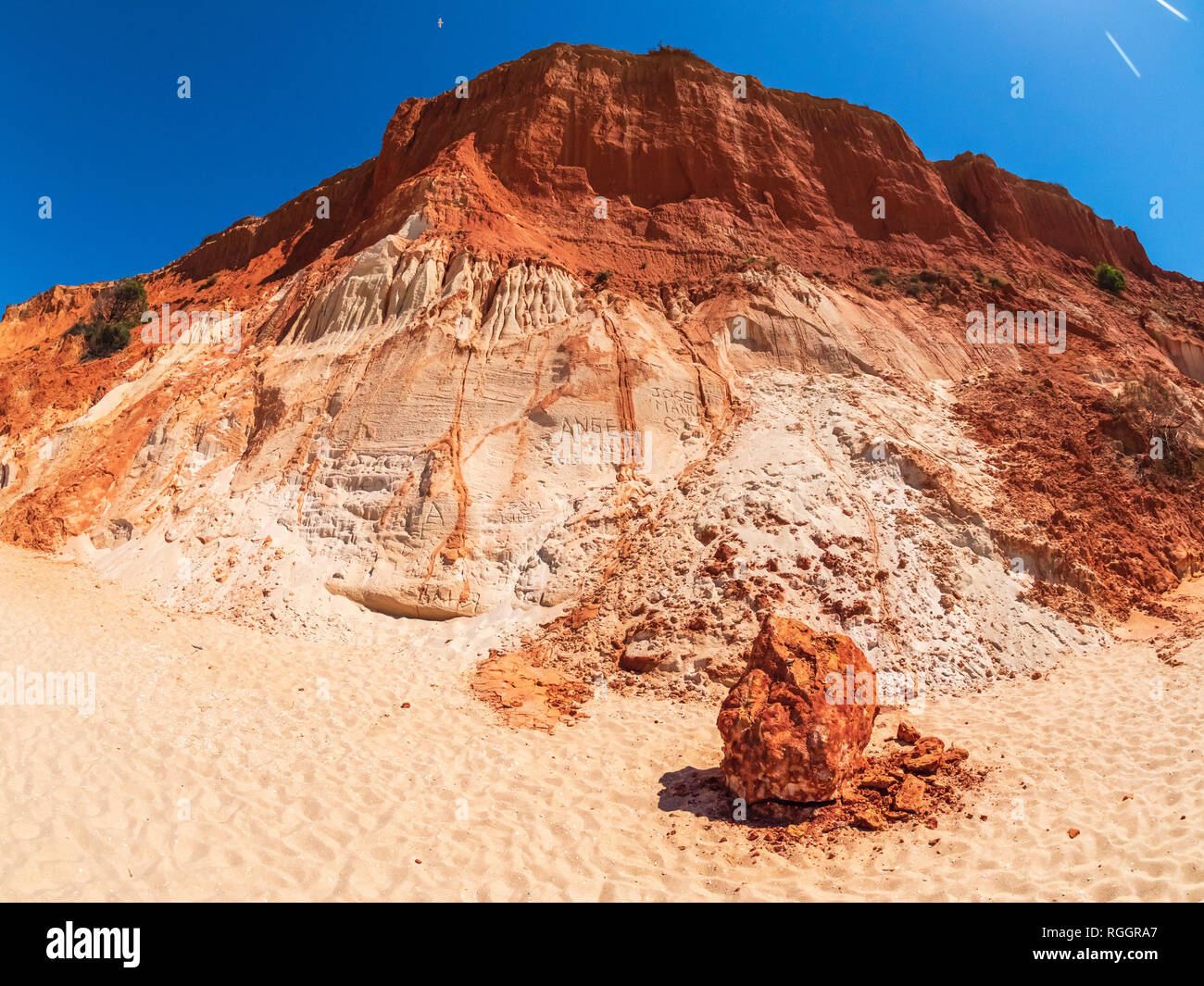 Portugal, Algarve, rock formations at the beach Stock Photo