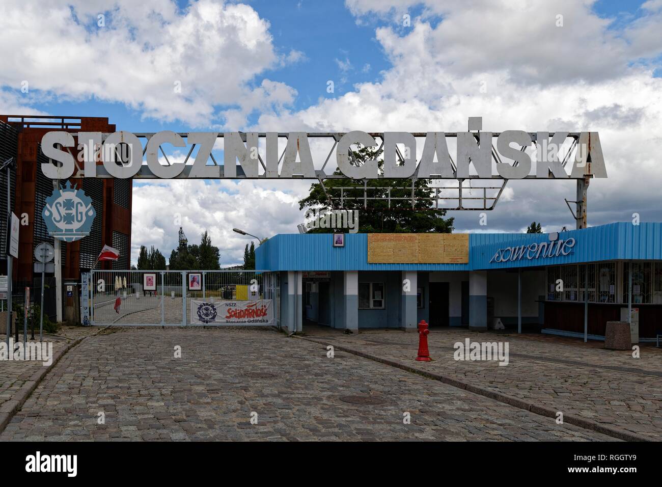 European Centre Solidarnosc, Gate 2, Stare Miasto, Gdansk, Pomerania, Poland Stock Photo
