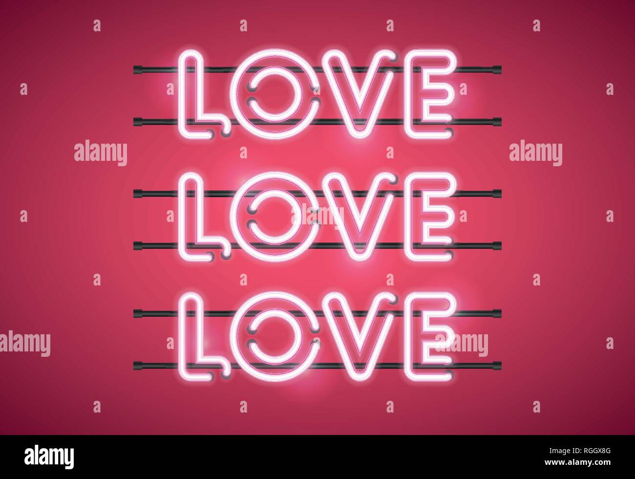 Valentine's Day Neon love sign Stock Vector Image & Art Alamy