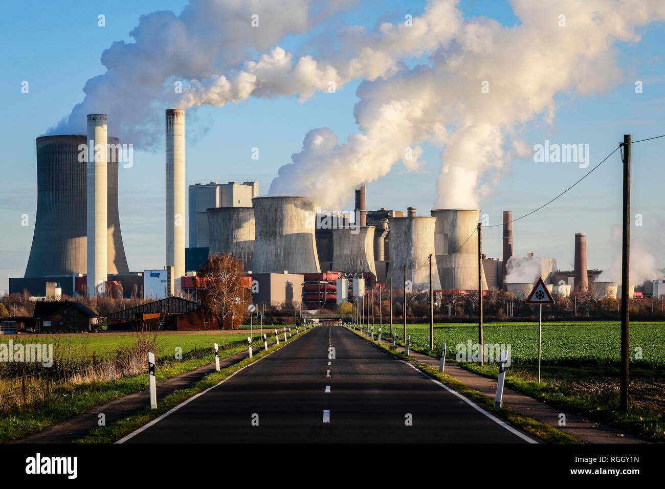 RWE power plant Niederaussem, lignite-fired power plant, Bergheim ...
