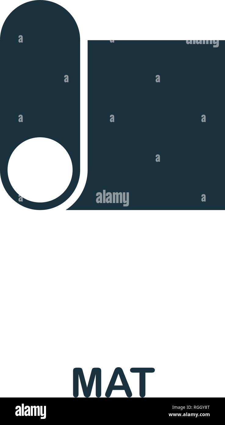 Mat icon. Premium style design from fitness collection. Pixel perfect