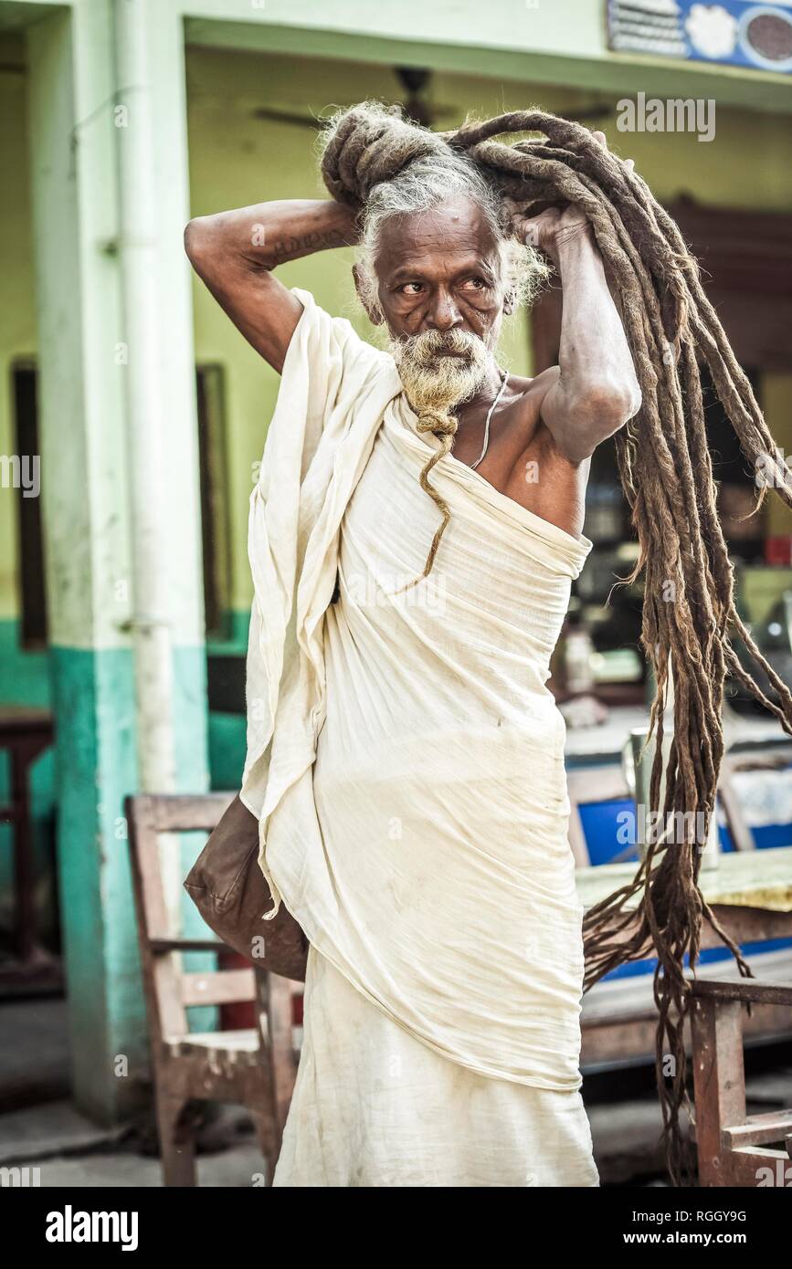 Sadhu Holy Man Yogi With Rasta Dreadlocks Hairstyle