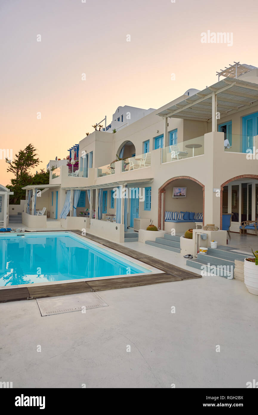 Santorini Greece Circa August 2015 View Of Andromeda Villas At Morning Andromeda Villas Is A Hotel Are Situated In Imerovigli Santorini Island Stock Photo Alamy