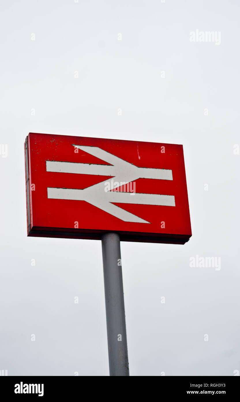Network Rail Sign At Penrith Railway Station Cumbria England Stock Network Rail Sign At Penrith Railway Station Cumbria England Stock