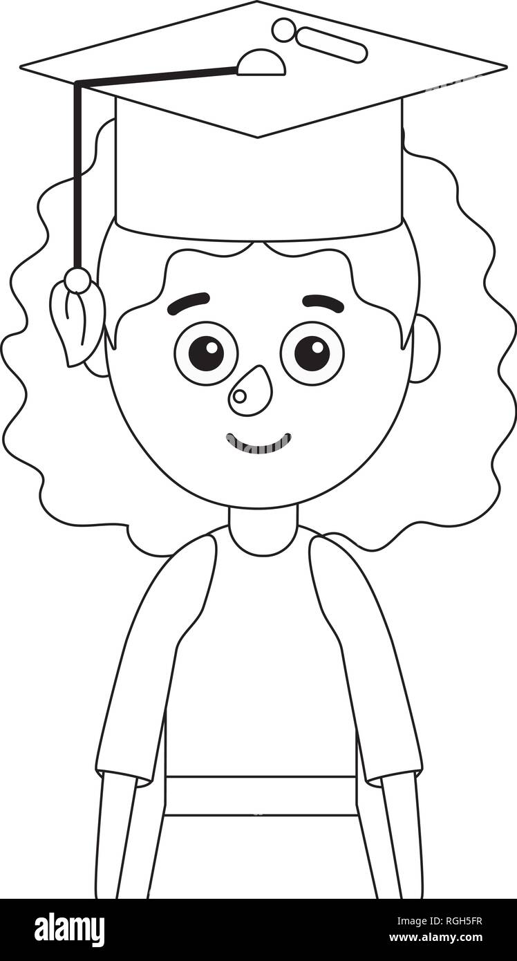 young girl graduation Stock Vector Image & Art - Alamy