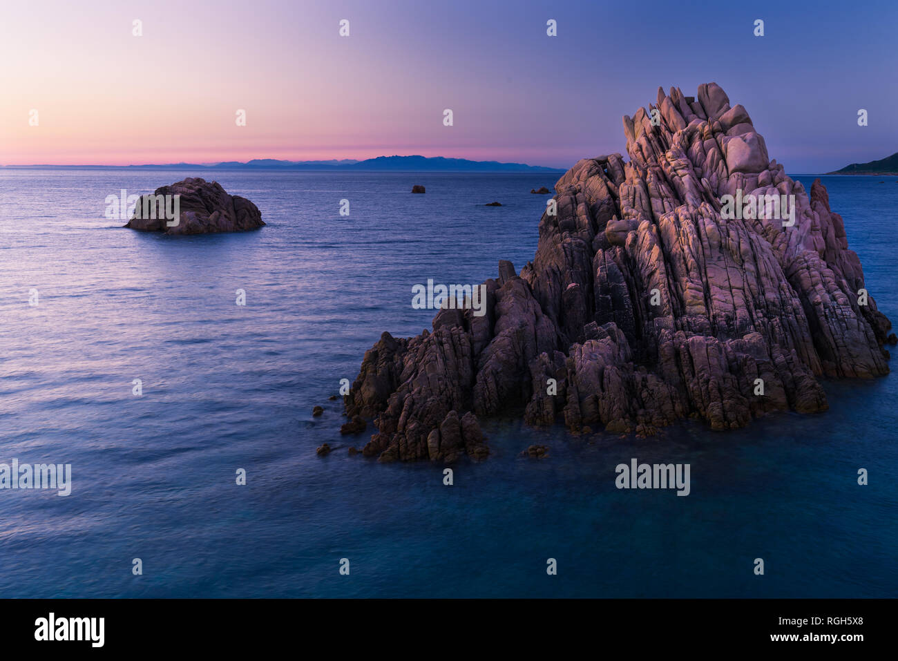 Most beautiful island in Europe. Clearest water in the Mediterranean Sea. Costa Paradiso Stock