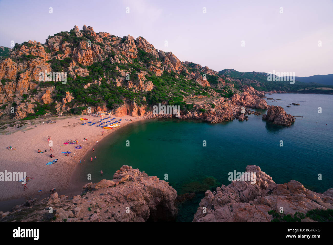 Most beautiful island in Europe. Clearest water in the Mediterranean Sea. Costa Paradiso Stock