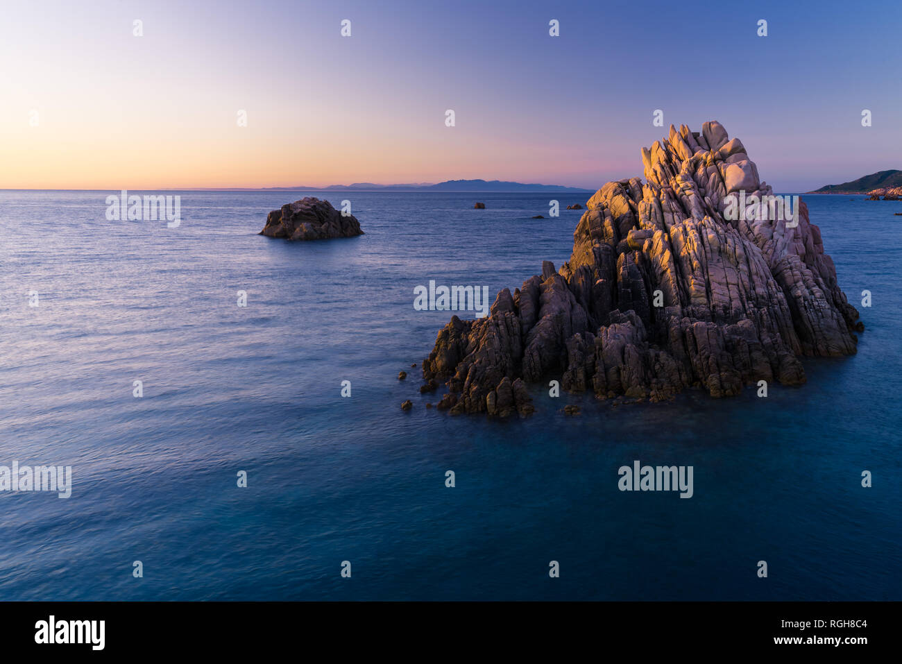 Most beautiful island in Europe. Clearest water in the Mediterranean Sea. Costa Paradiso Stock