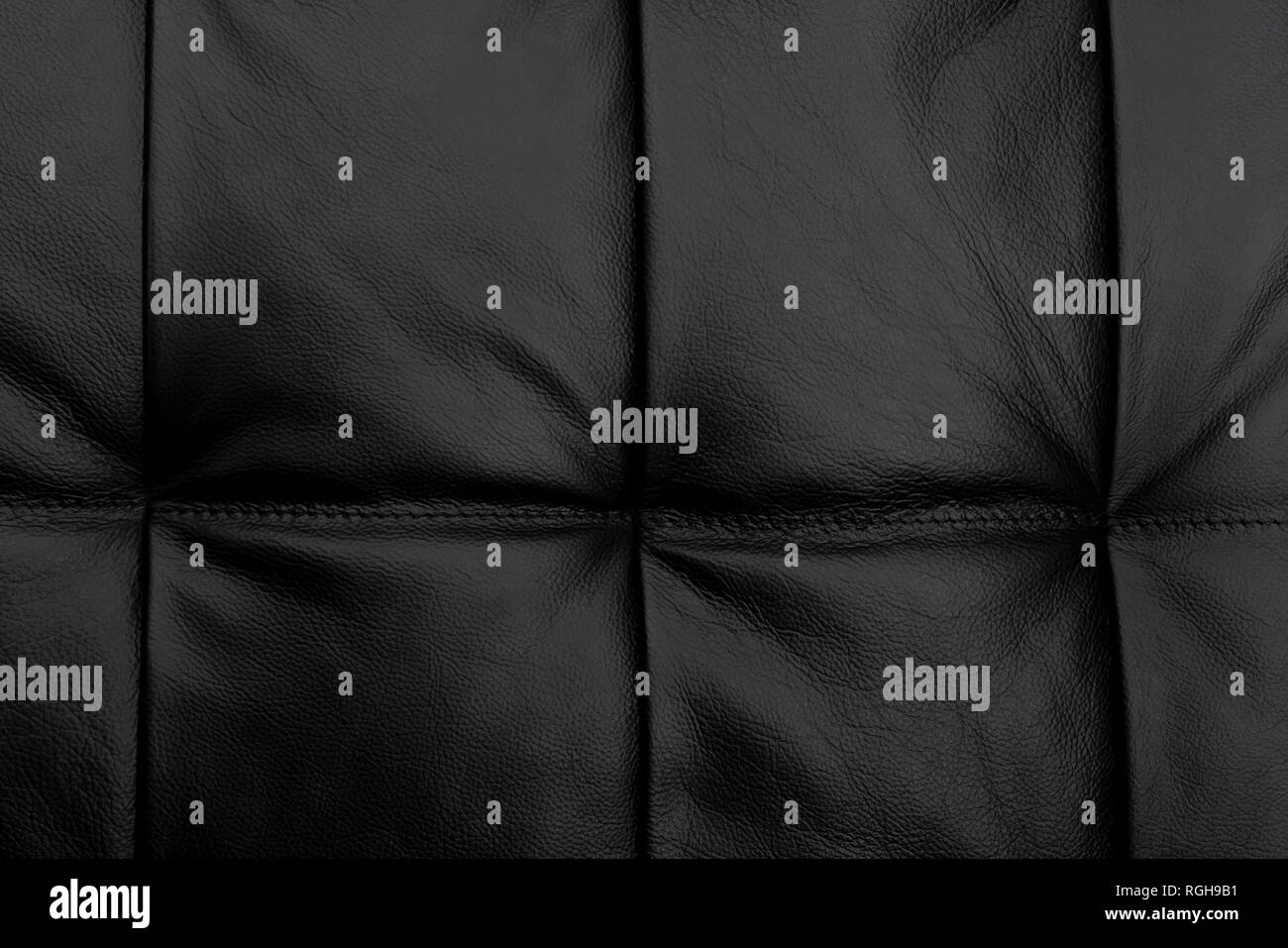Texture black leather sofa upholstery Stock Photo Alamy