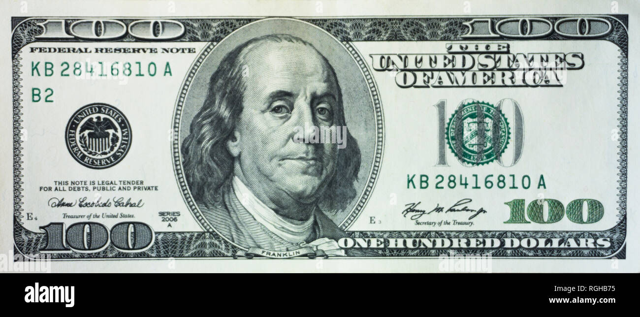 100 Dollar Bill Old High Resolution Stock Photography and Images - Alamy