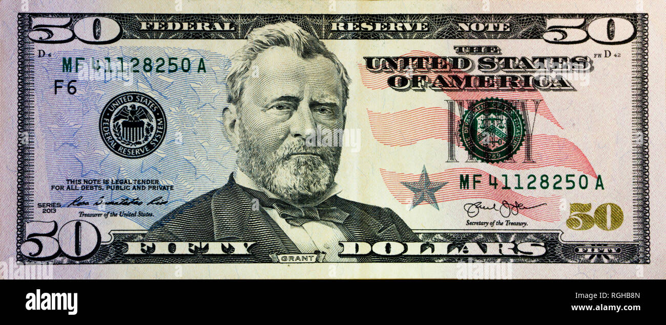 United states 50 dollar bill hi-res stock photography and images