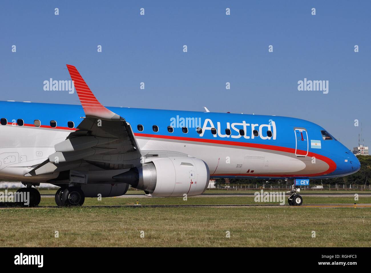 EMBRAER 190AR OF AUSTRAL LINEAS AEREAS Stock Photo
