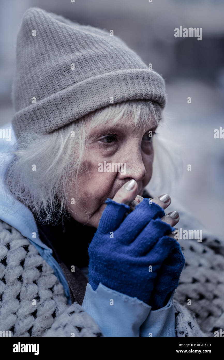 Sad mature woman being hi-res stock photography and images - Alamy