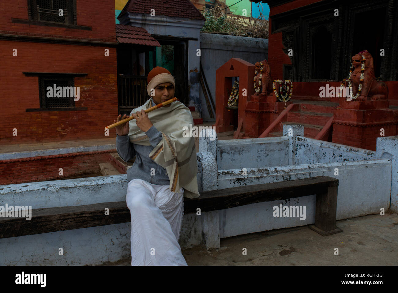 Indian flute player hires stock photography and images Alamy