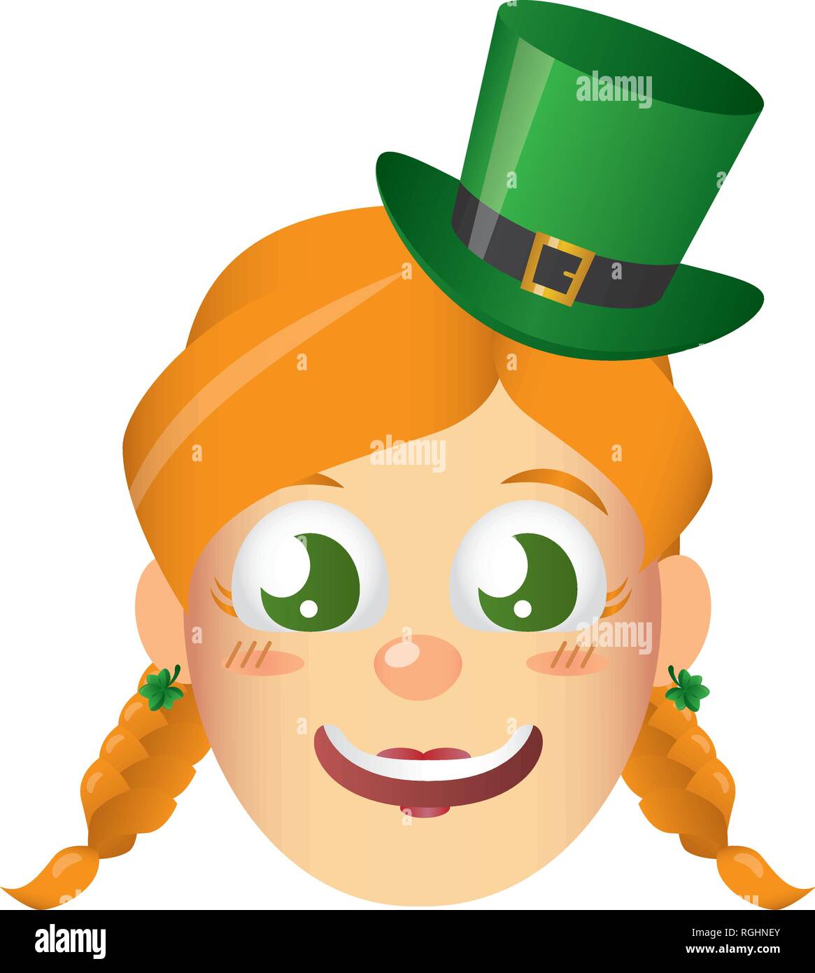 leprechaun girl face character Stock Vector Image & Art - Alamy