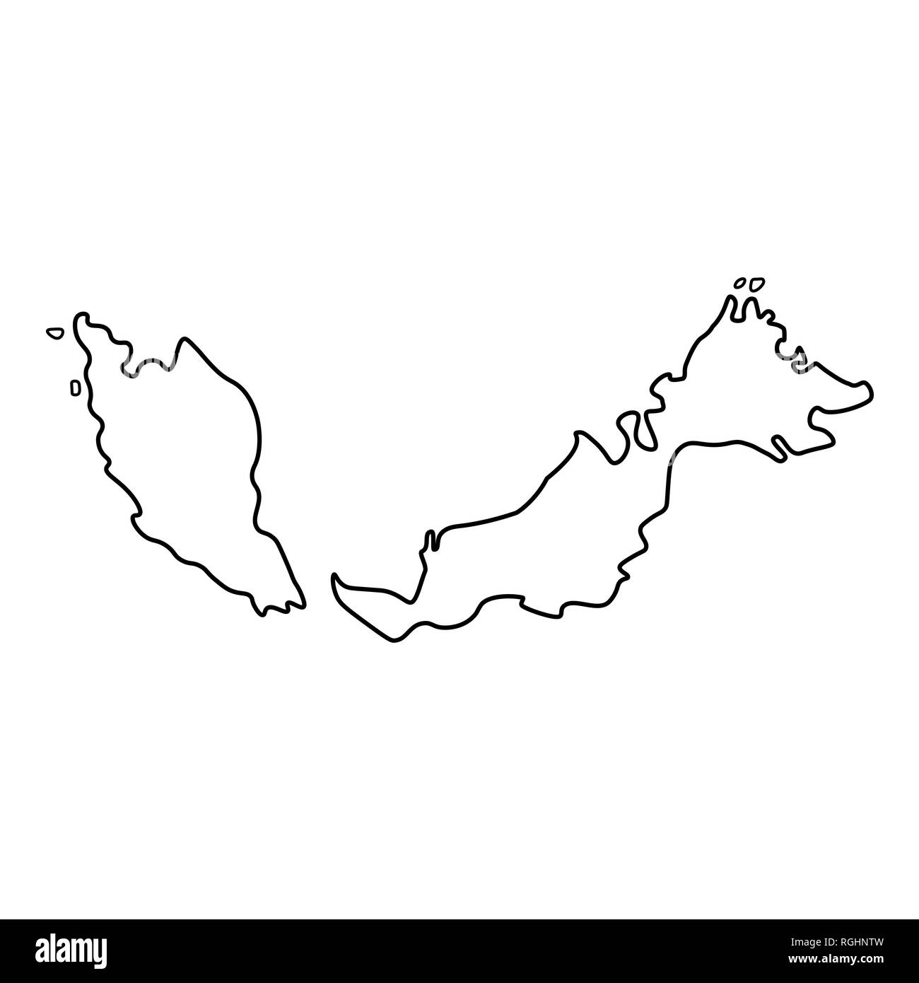 Malaysia Map Draw