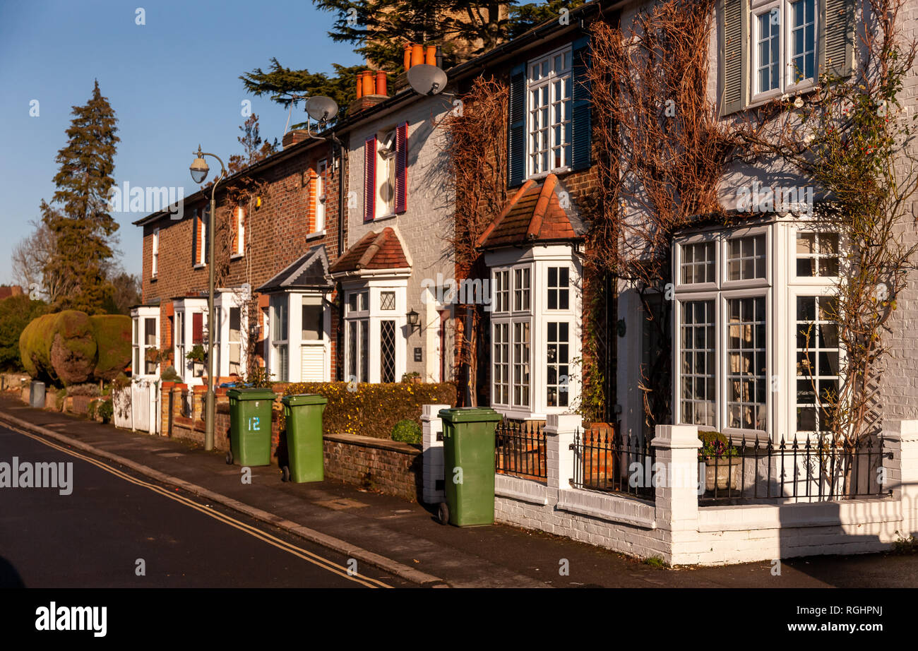 Esher, England - January 21, 2019. Located just outside of London, Esher is a twenty minute trainride from Metropolitan London. With its proximity to  Stock Photo