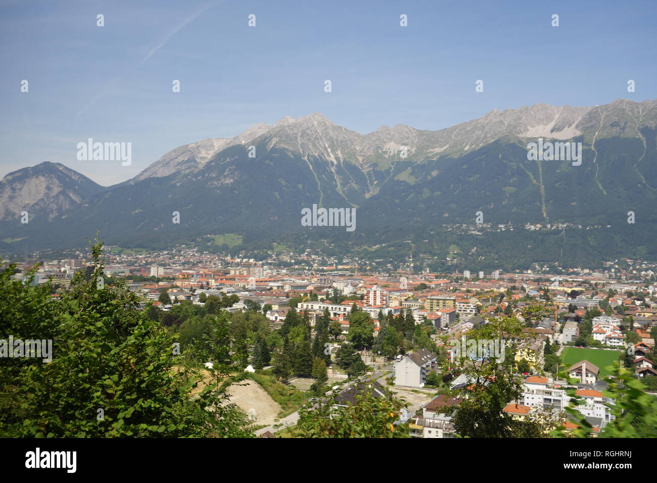 Innsbruck, Straßenbahnlinie 6 nach Igls Stock Photo