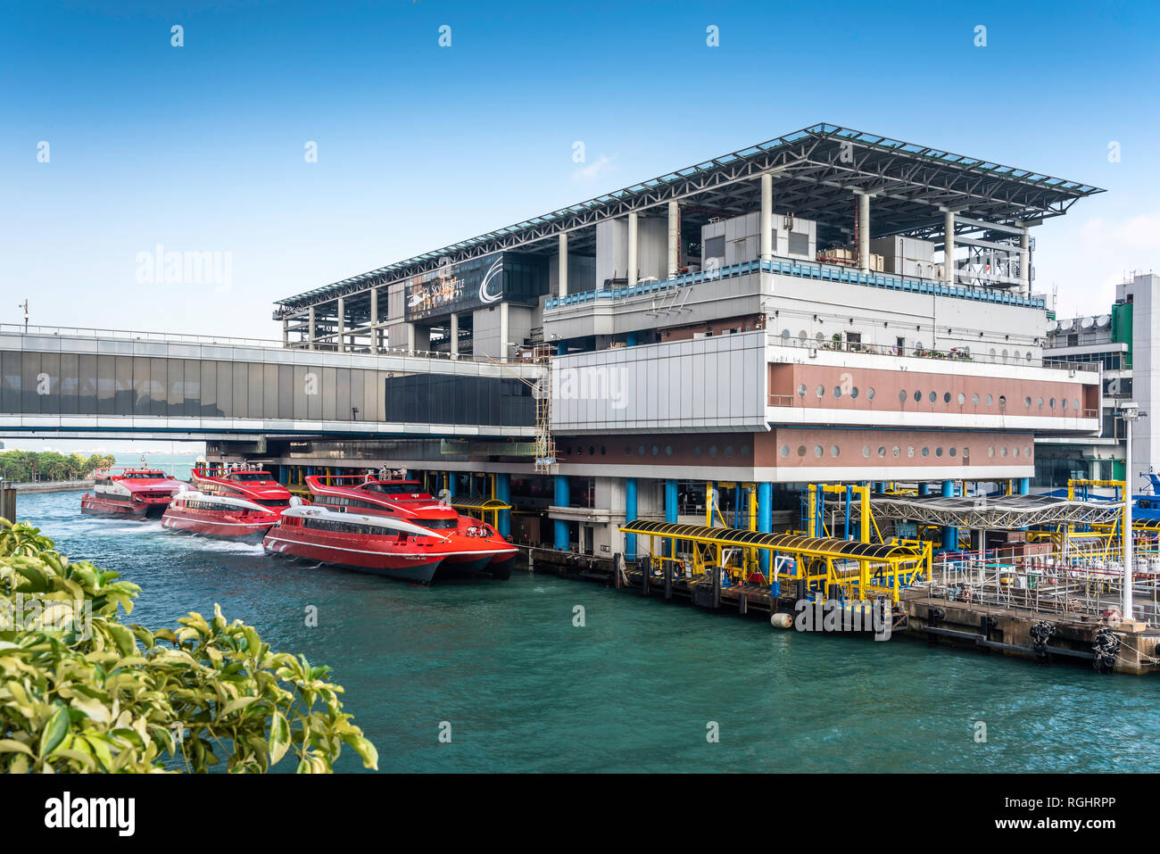 The Macau ferry terminal in Central, Hong Kong, China, Asia Stock Photo
