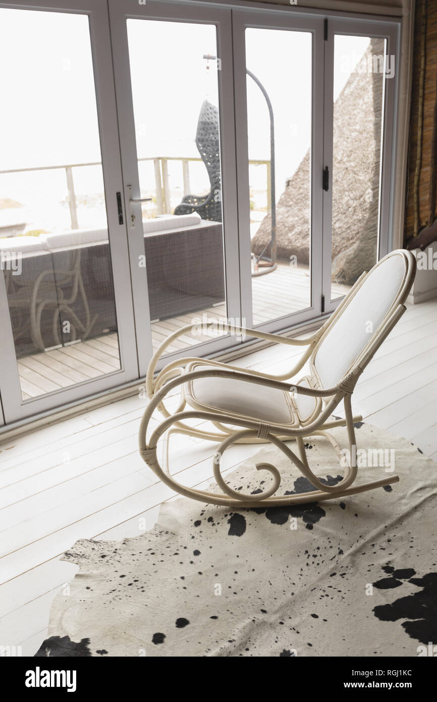 Modern rocking chair at home Stock Photo