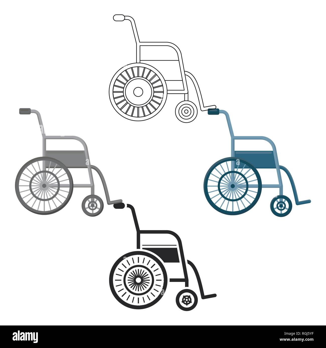 Wheelchair icon cartoon. Single medicine icon from the big medical, healthcare . Stock Vector