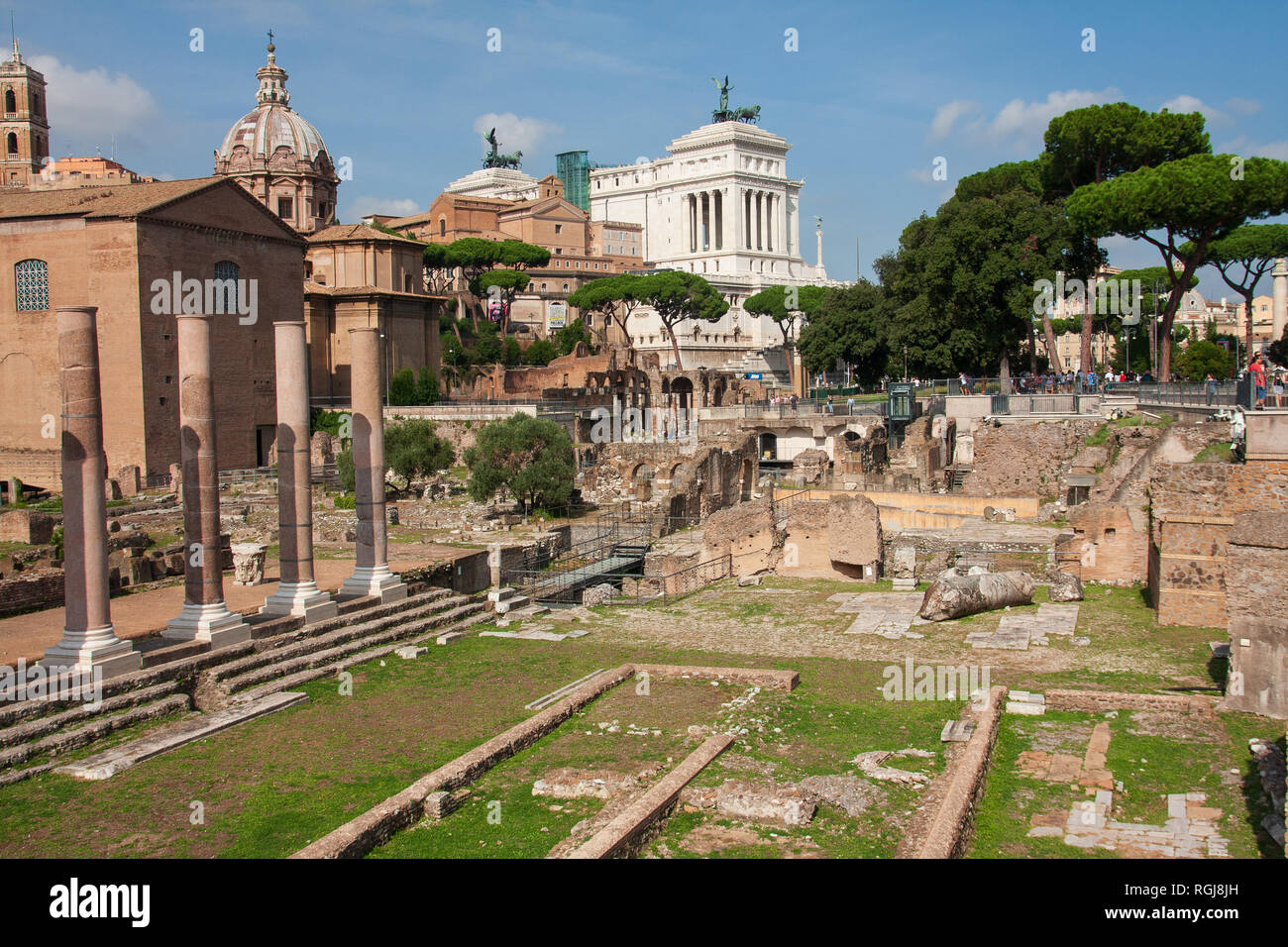 Forums ancient Rome, Italy, Europe Stock Photo