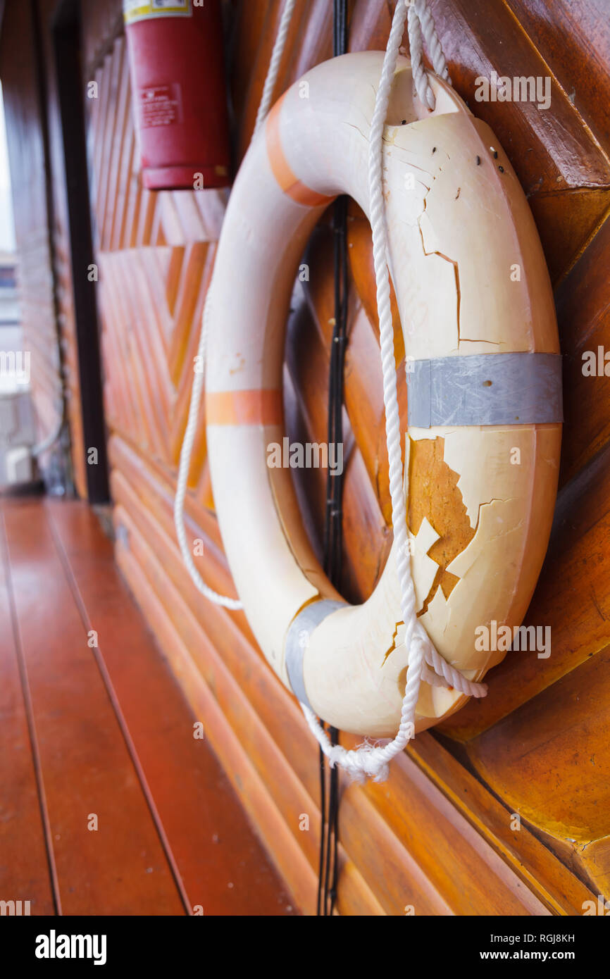 Old, Broken and Expired Personal life support flotation safety device