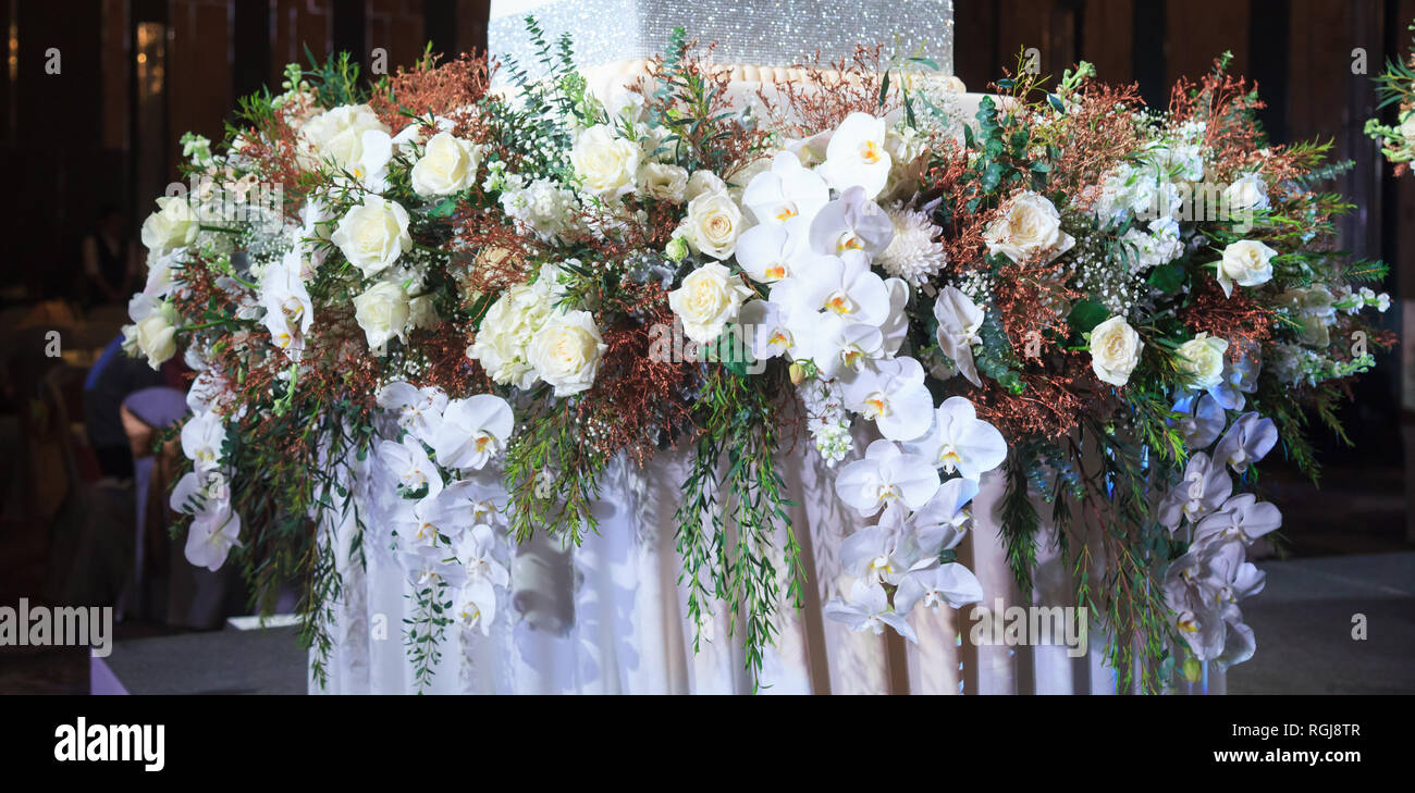 Flower Wedding Stage Stock Photos Flower Wedding Stage Stock