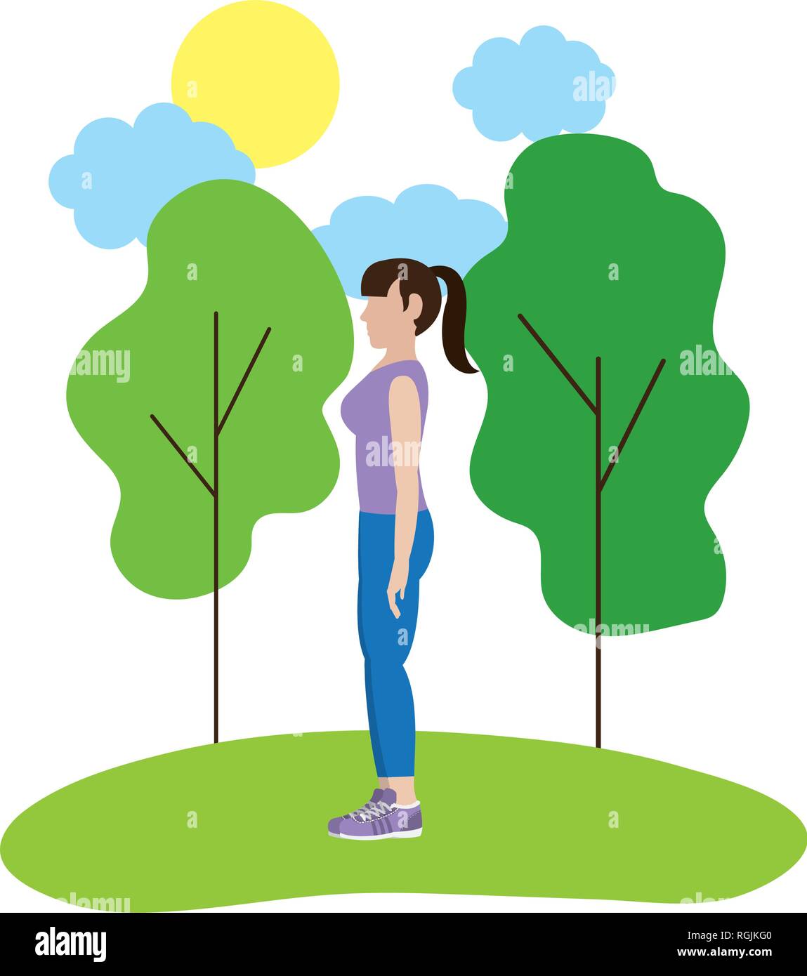 fit woman doing exercise Stock Vector Image & Art - Alamy