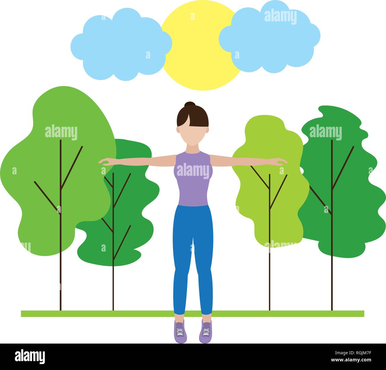 fit woman doing exercise Stock Vector Image & Art - Alamy