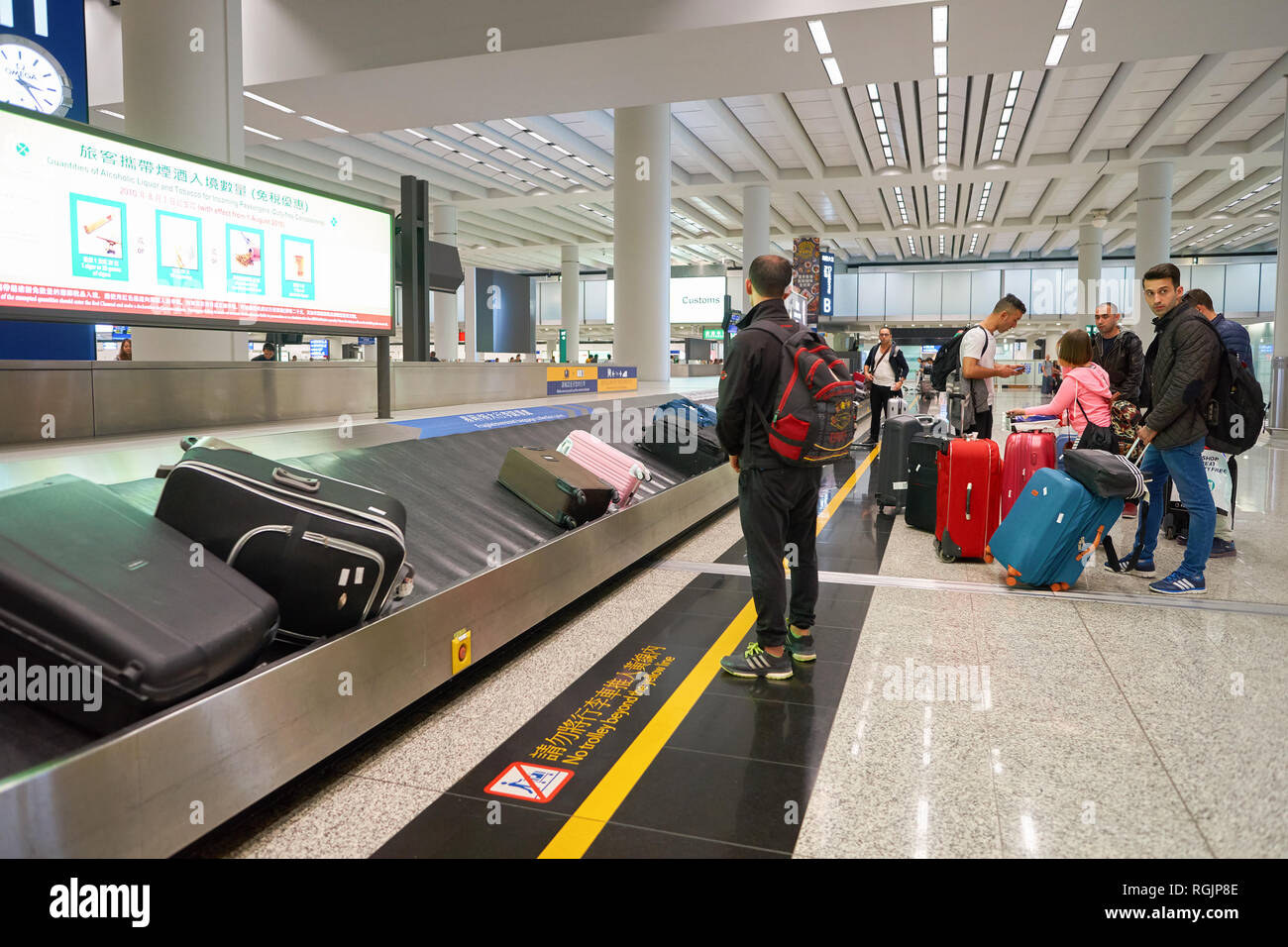 HONG KONG CIRCA NOVEMBER, 2016 baggage claim area in Hong Kong