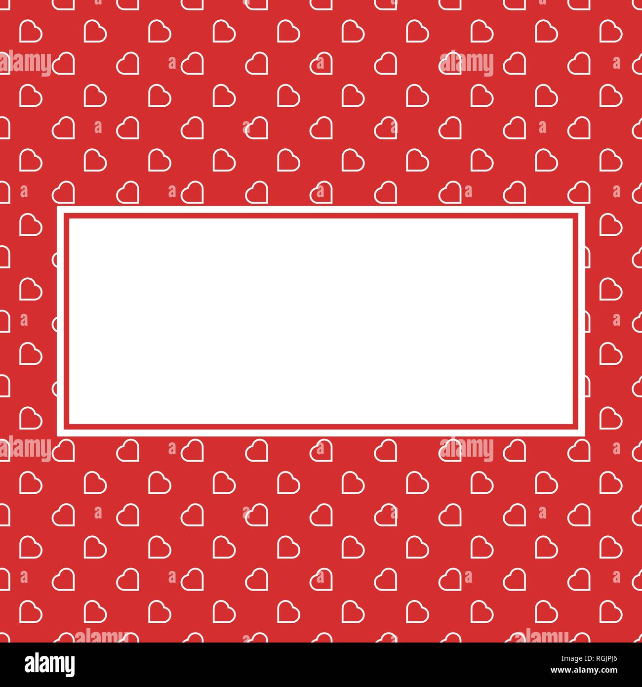 Red Hearts Seamless Love Background Pattern for Valentine's or Mother's Woman day for banner romantic cards wrapping paper decoration . Stock Vector