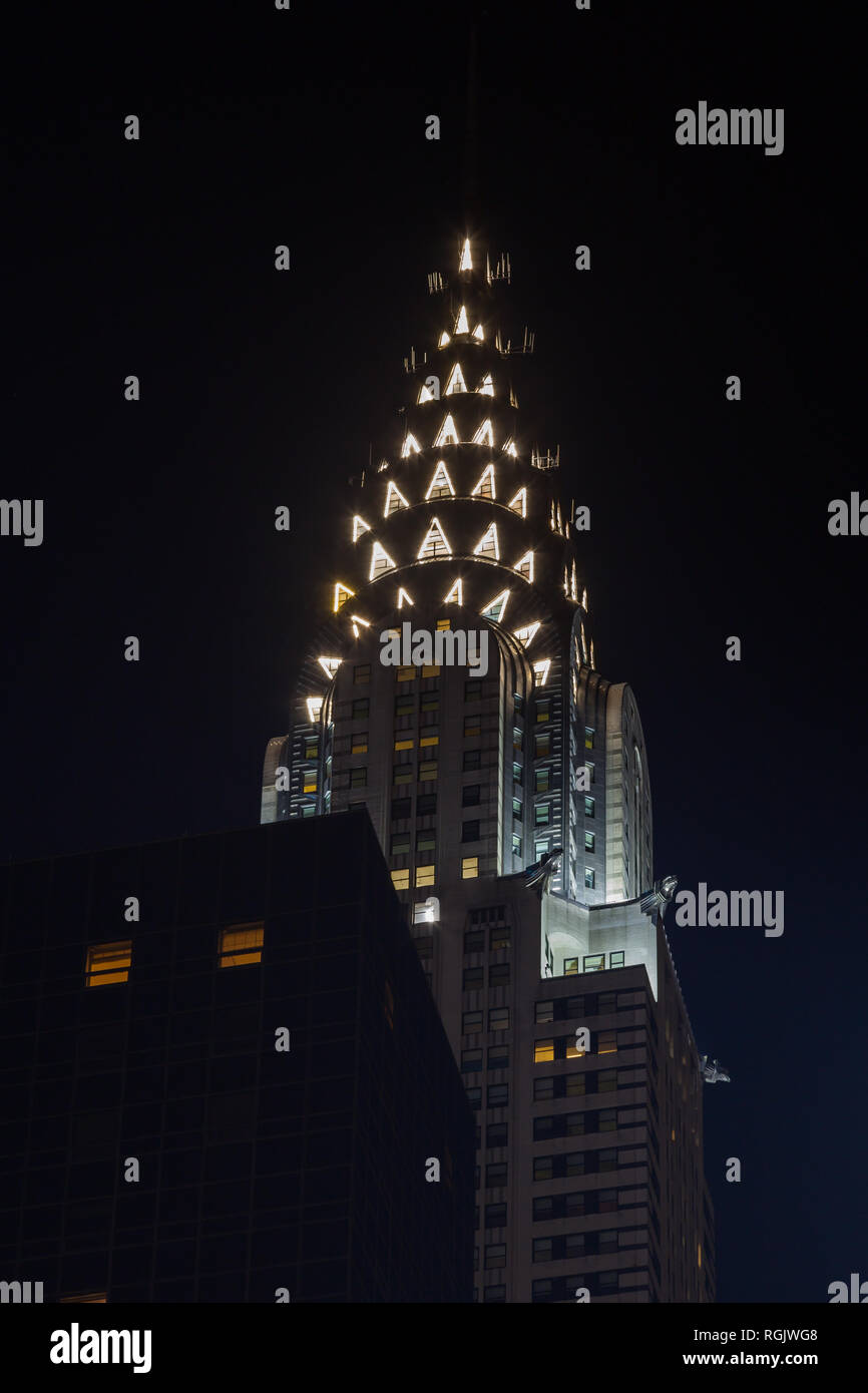 A Night Time View Of The Chrysler Building New York City The Building Was The Worlds Tallest Structure At The Time Of Its Completion In 1930 Stock Photo Alamy